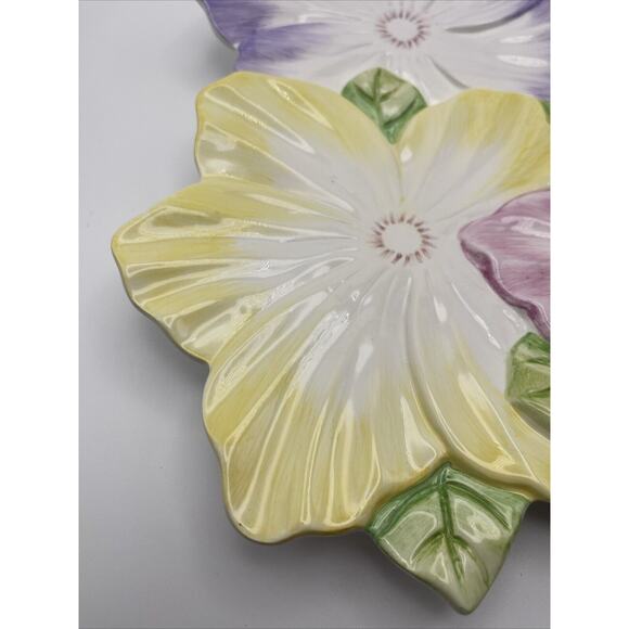 Bombay Company Vintage Pastel Flower Platter/Plate/Tray 12”‎ 1992 - Picture 3 of 8